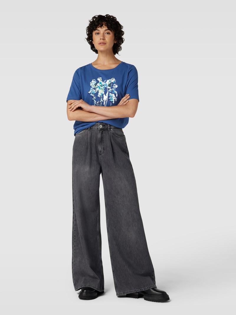T-Shirt mit Motiv-Print in jeans