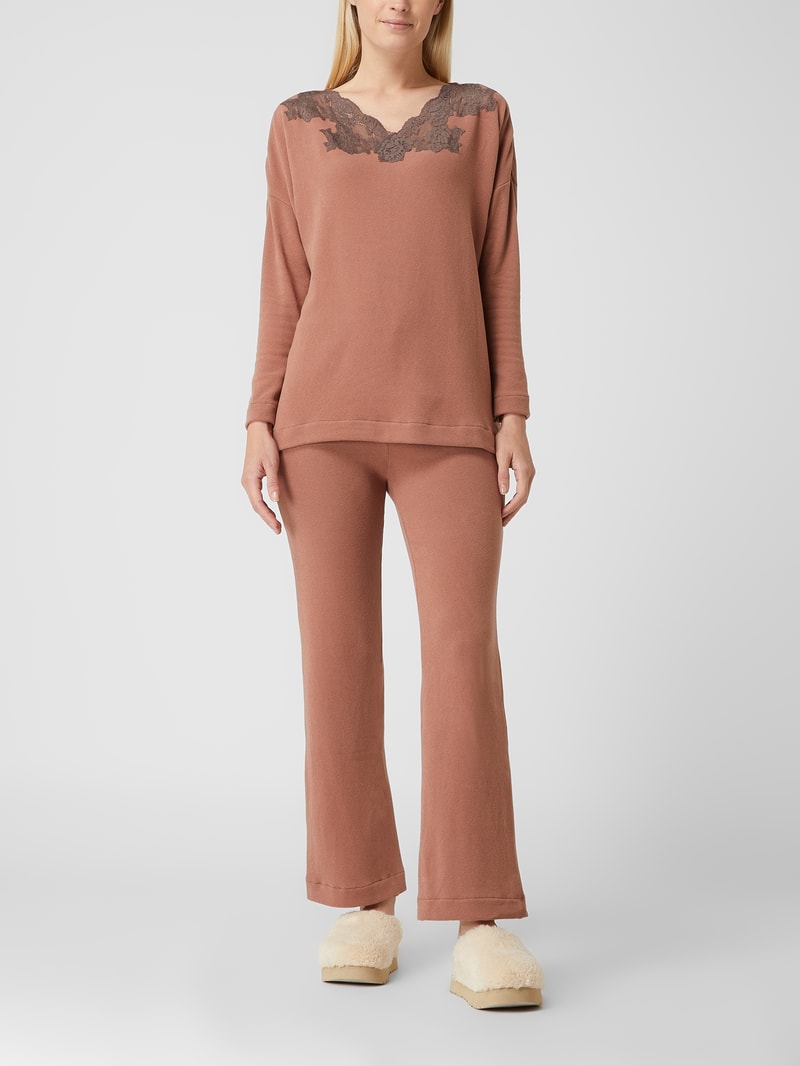 Pyjama mit Stretch-Anteil in altrosa