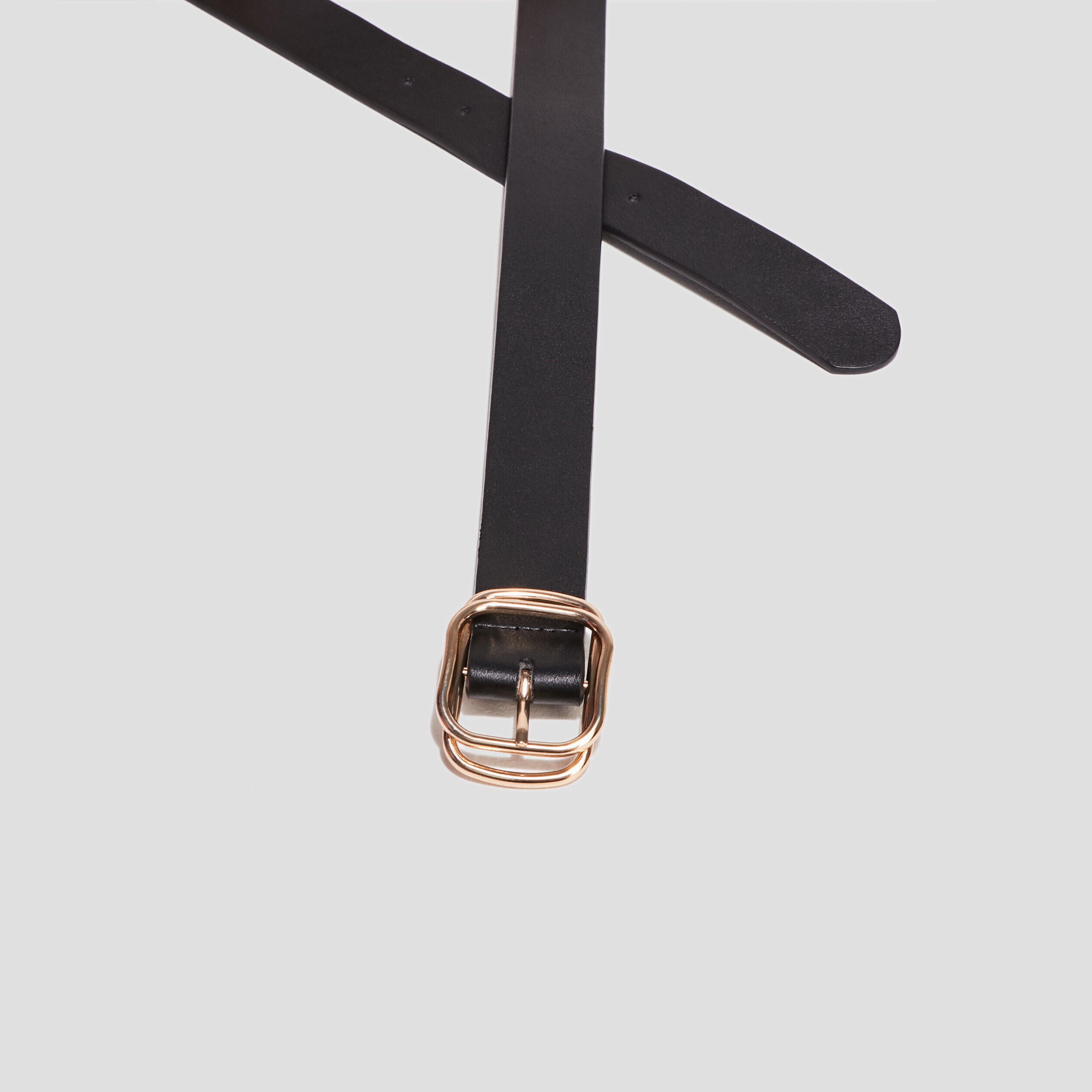 Ceinture avec double boucle noir femme | Cache Cache