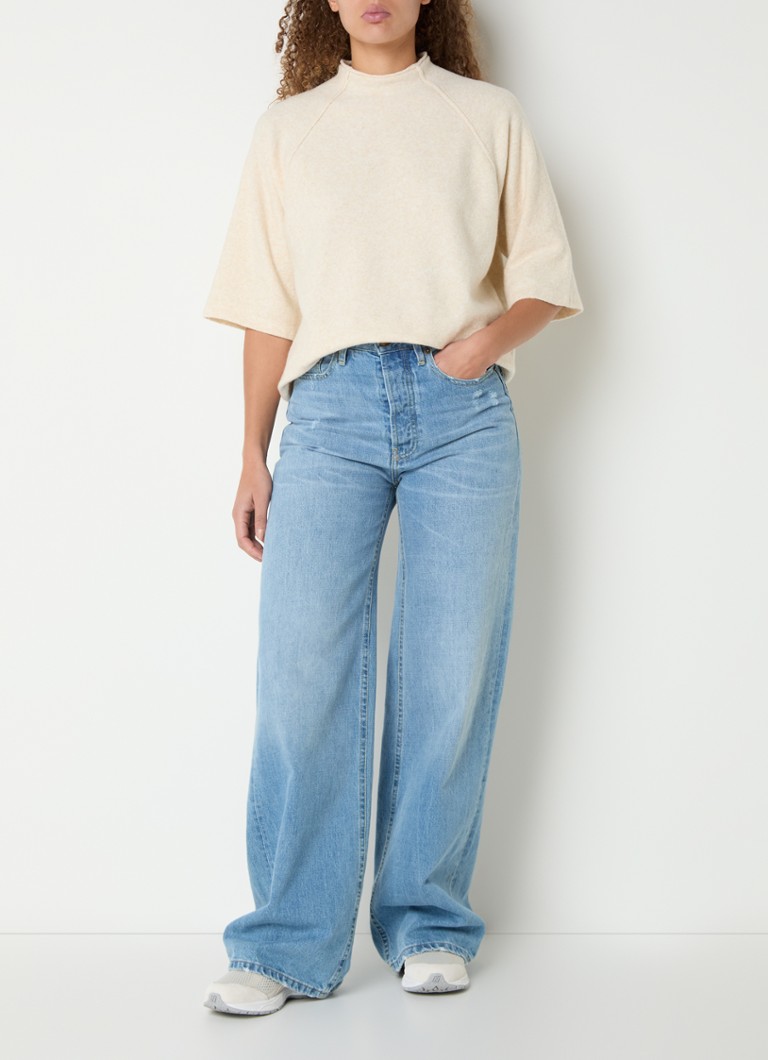 Penn & Ink Fine-knit sweater with stand-up collar