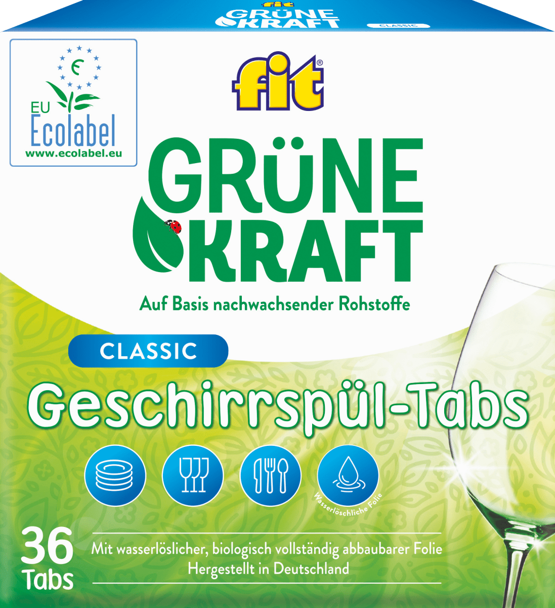 Geschirrspülmittel Grüne Kraft Classic Tabs, 36 St