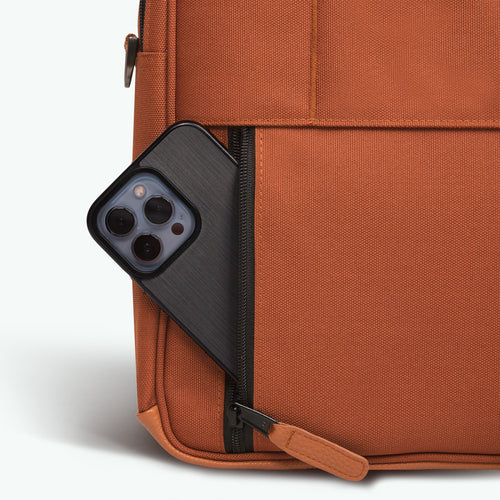 Turin camel laptop bag