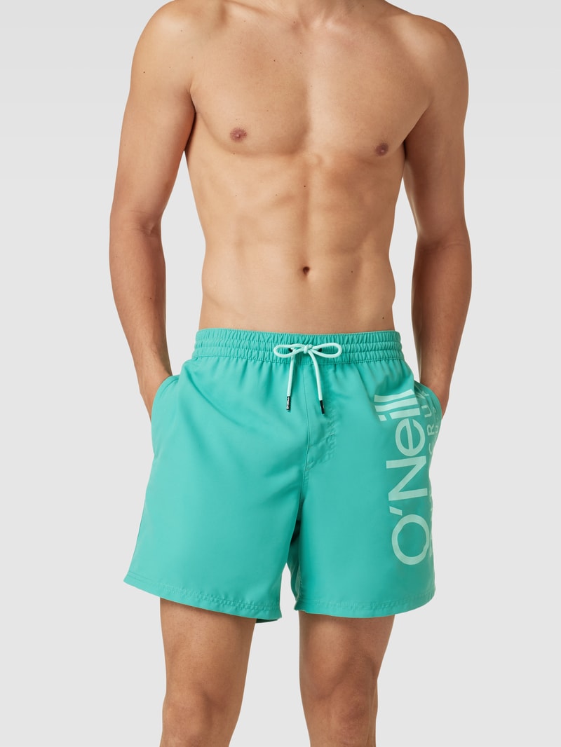 Badehose mit Motiv-Print Modell 'Original Cali 16 Shorts' in mint