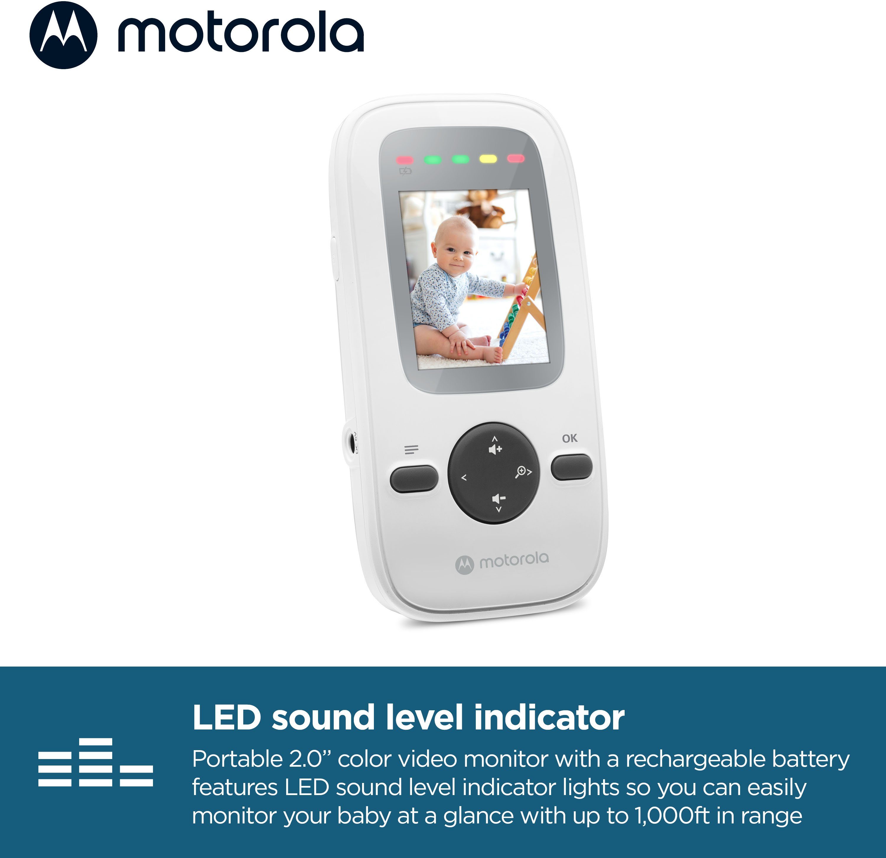 Motorola Babyphone Video Nursery VM481, 2-Zoll-Farbdisplay
