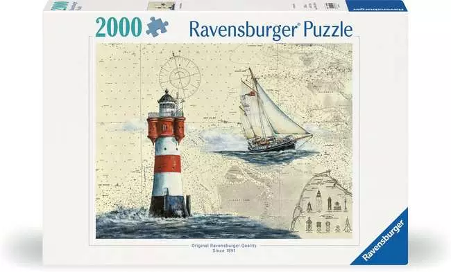 Puzzle 2000 Teile - Romantischer Leuchtturm