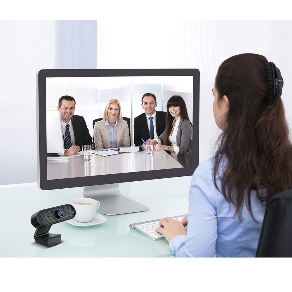 NanoRS RS680 Full HD-Webcam (Schönheitseffekt-Funktion, Omnidirektionale Mikrofone, Manueller Fokus)