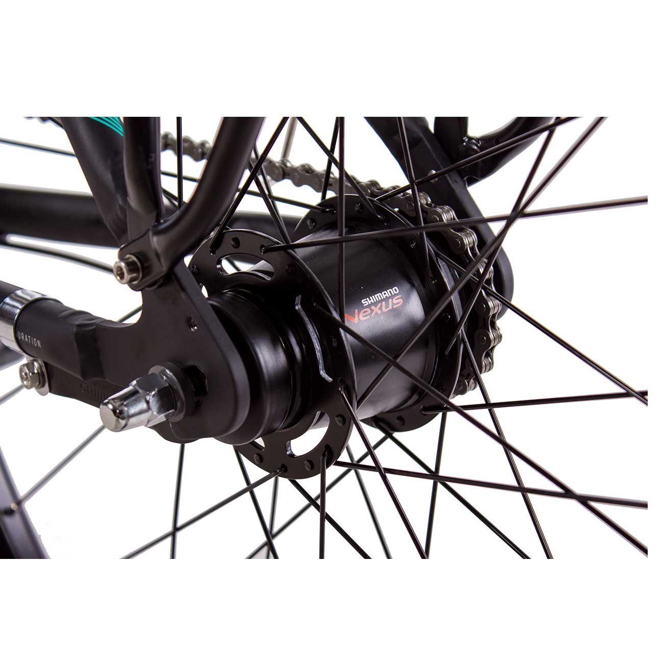 Airtracks Cityrad Damen City Fahrrad 28 Zoll CI.2820L, 7 Gang SHIMANO NEXUS Schaltwerk, Nabenschaltung, Schwarz Matt - Rahmenhöhen 48 cm und 52 cm  Modeljahr 2023