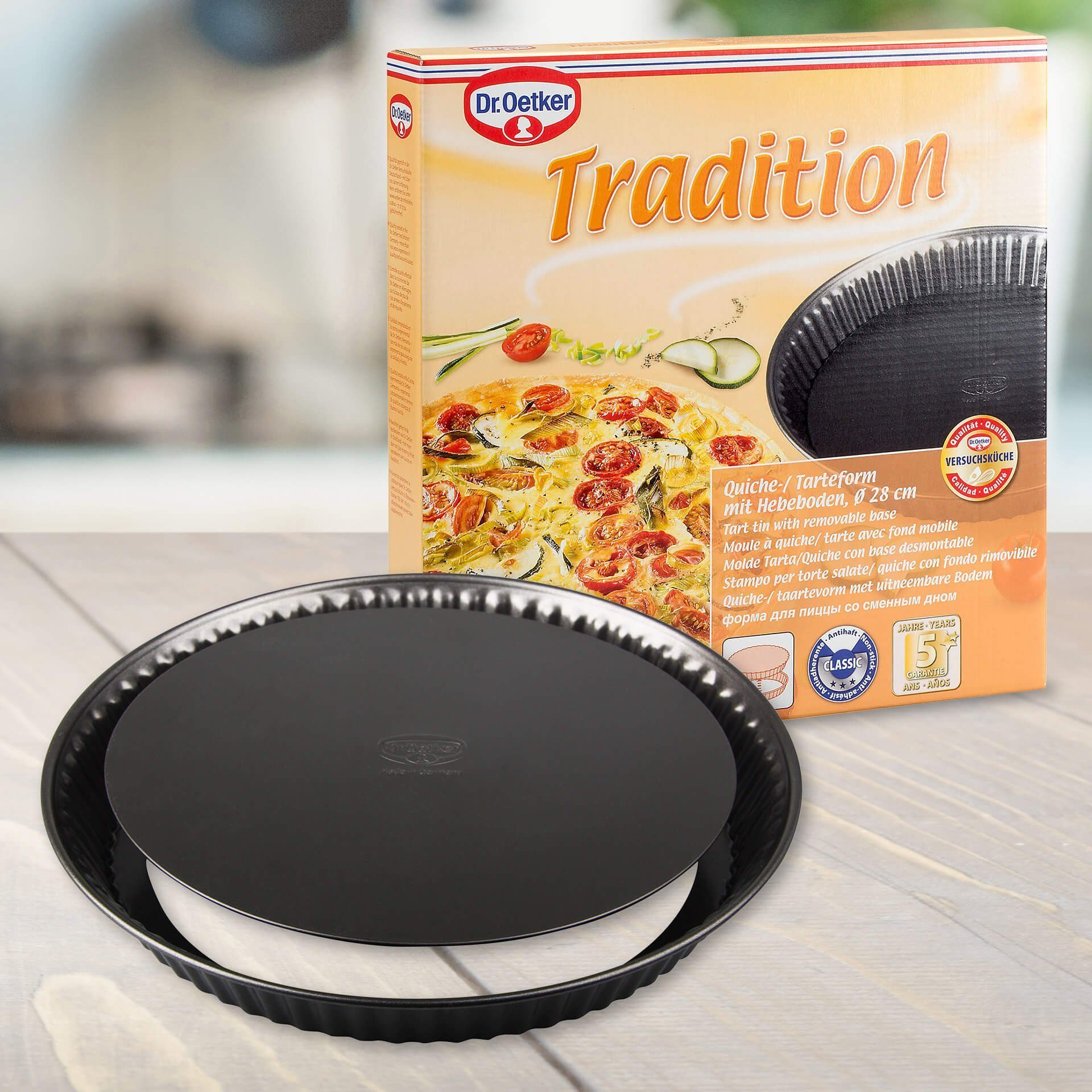 Dr. Oetker Backform Dr. Oetker Tortenform-Quicheform Tradition 28cm 2tlg, (2-tlg)