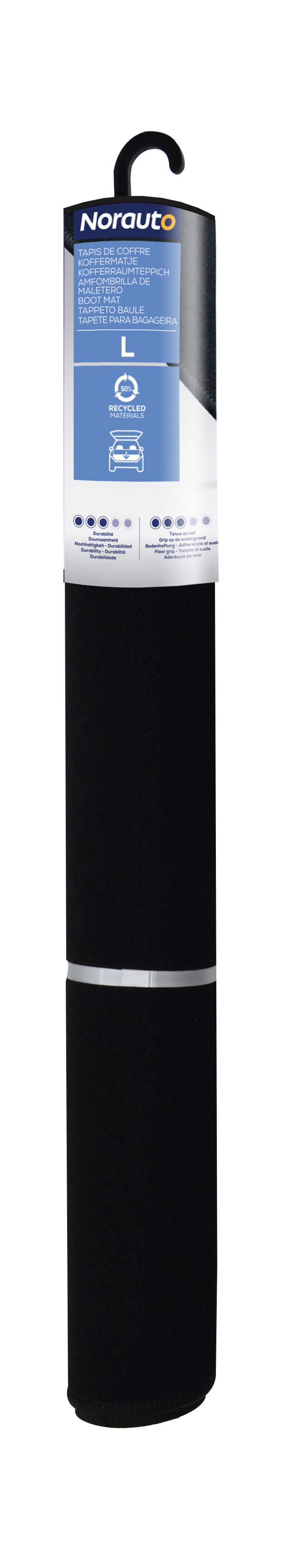 Semi-Custom Kofferraummatte von Norauto, Größe L, 110 x 90 cm in Schwarz, 1 Stück - ATU