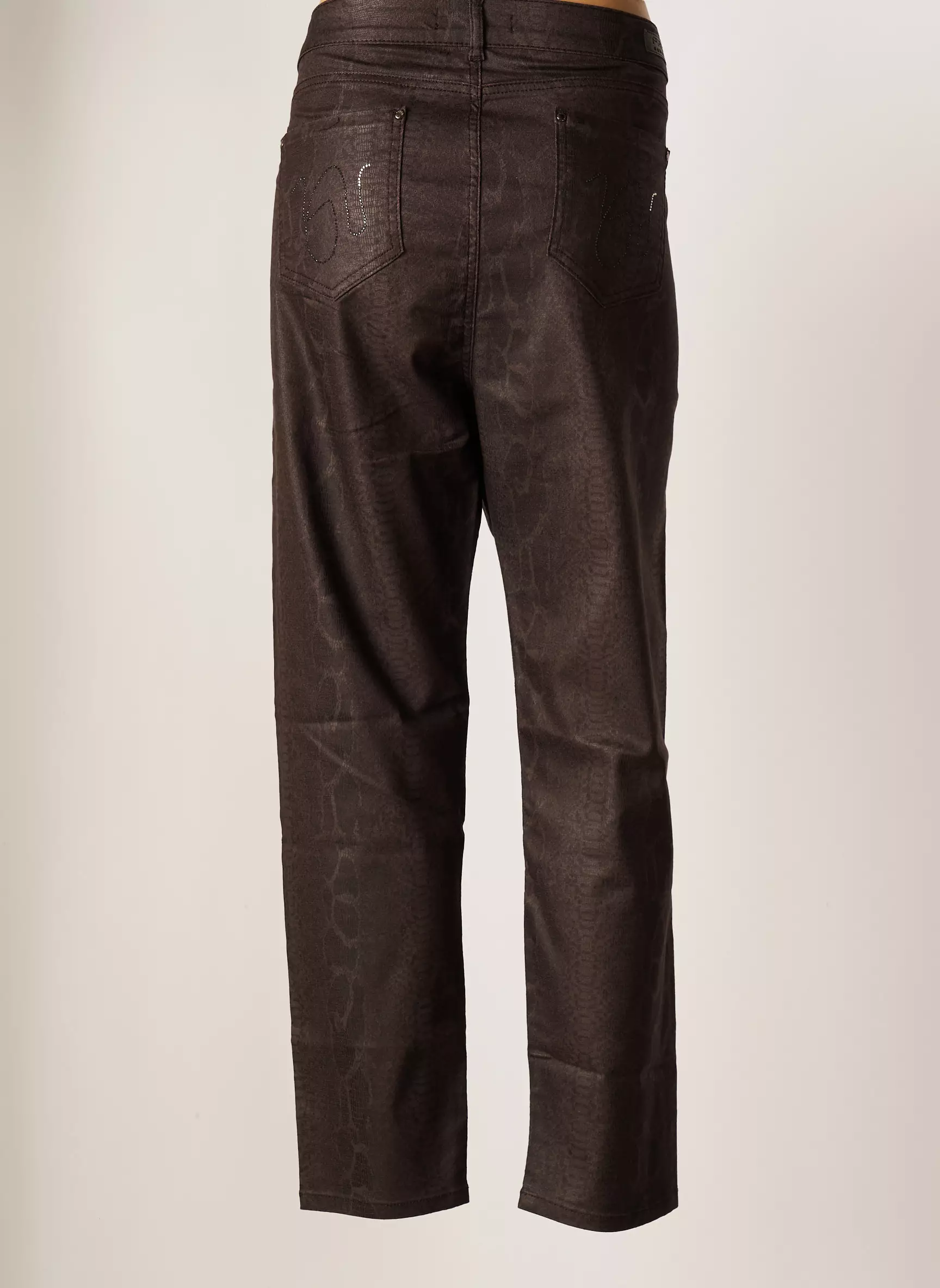 Fred Sabatier Pantalons Slim Femme couleur marron