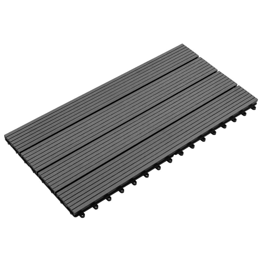 Teppichboden WPC-Fliesen 60×30 cm 6 Stk. 1m² Grau, vidaXL