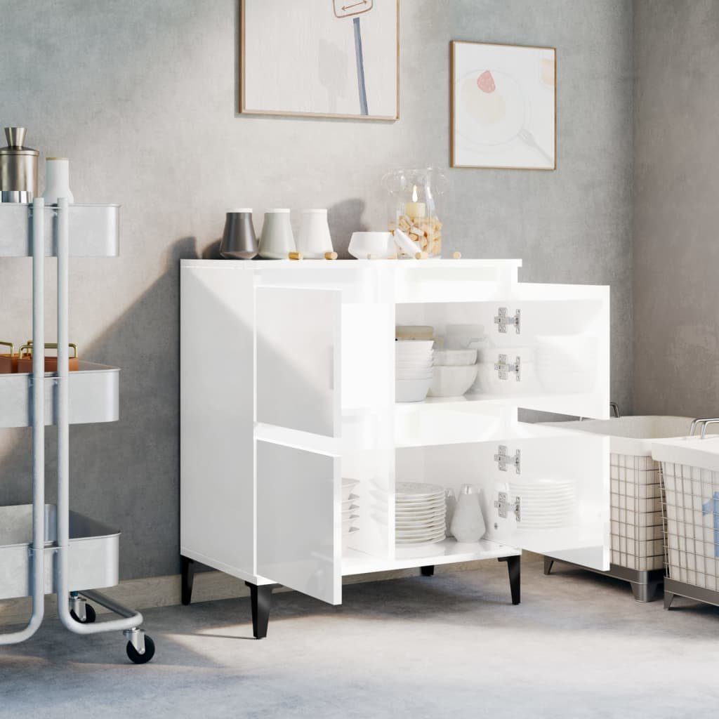 vidaXL Anrichte Sideboard Hochglanz-Weiß 60x35x70 cm Holzwerkstoff