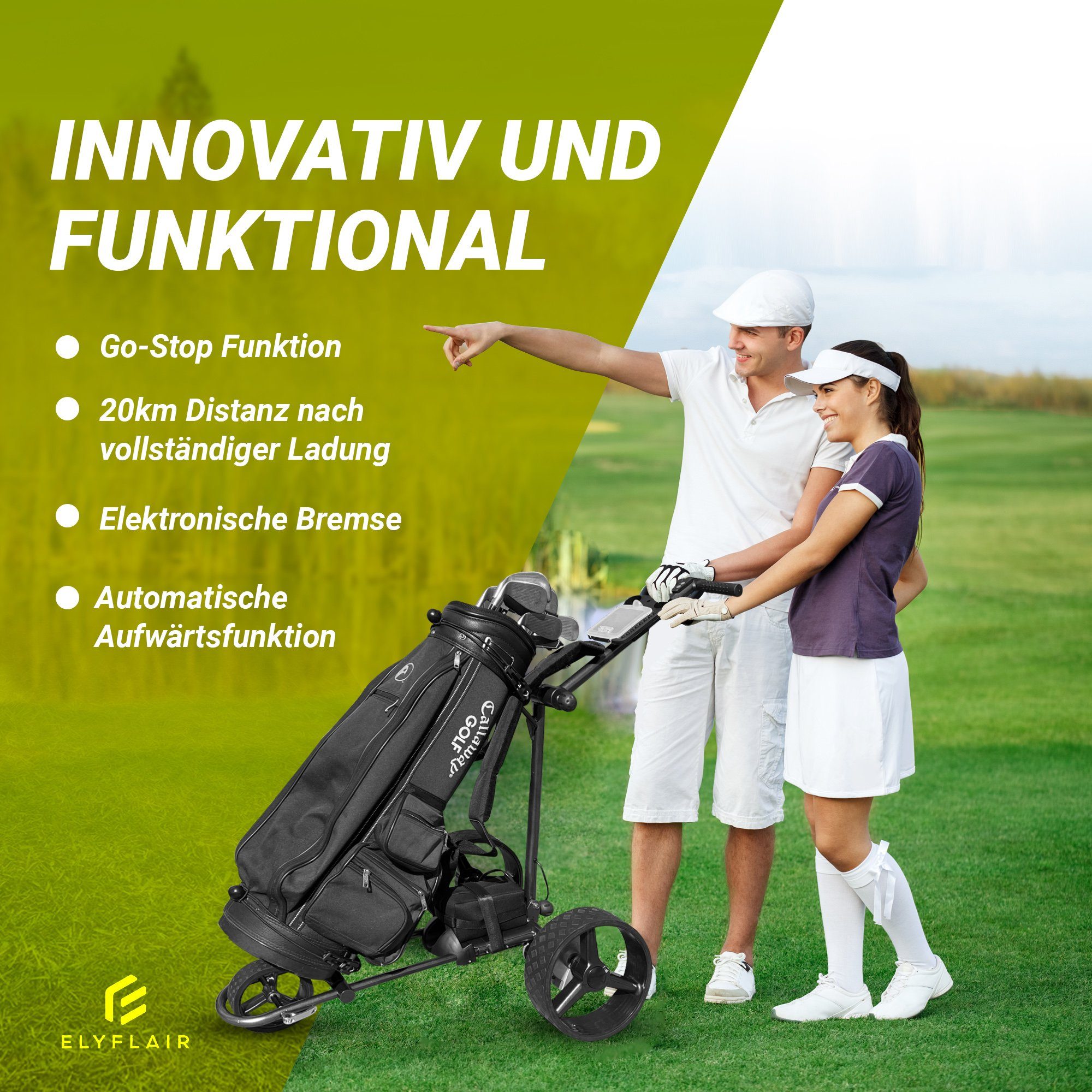 ELYFLAIR Golftrolley ELYFLAIR® Elektrischer Golftrolley
