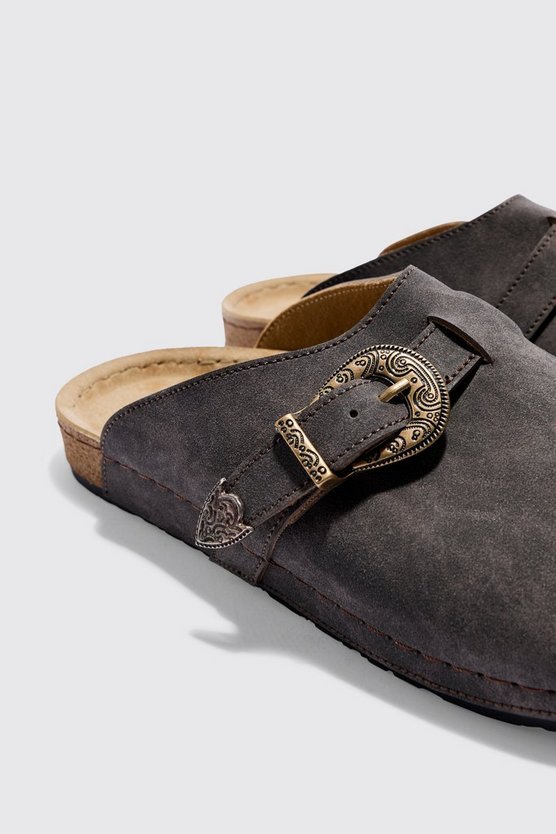 Western Belt Mule In Brown