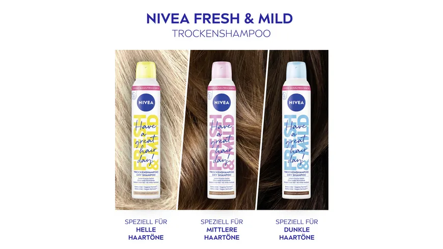 NIVEA Trockenshampoo Extra mild vegane Formel 200 ml