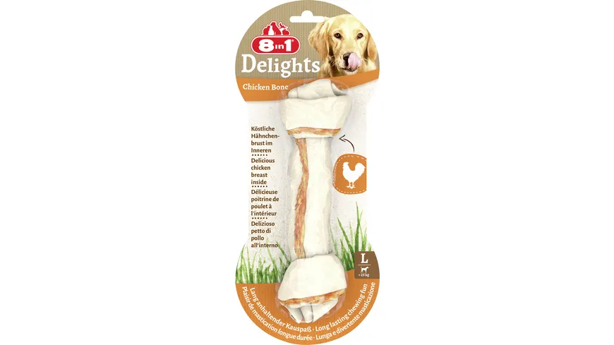 8in1 Delights Chicken Bone L Hundesnack 85 g