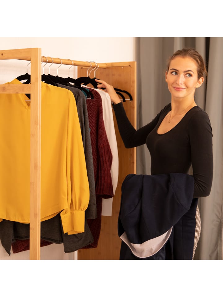 relaxdays 12x Samtbügel in Schwarz günstig kaufen onesize