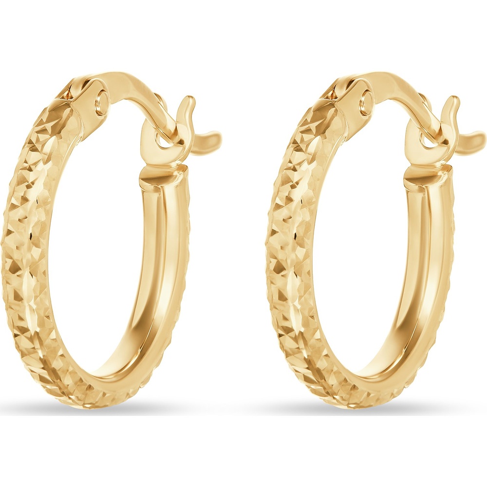 FAVS Créoles 375 Or jaune Boucles d'oreilles