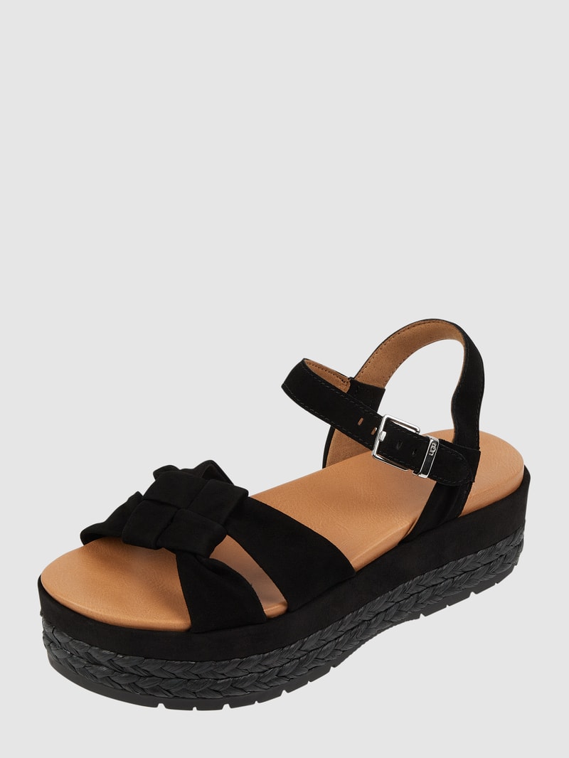 Sandalen mit Plateausohle Modell 'Neusch' in schwarz