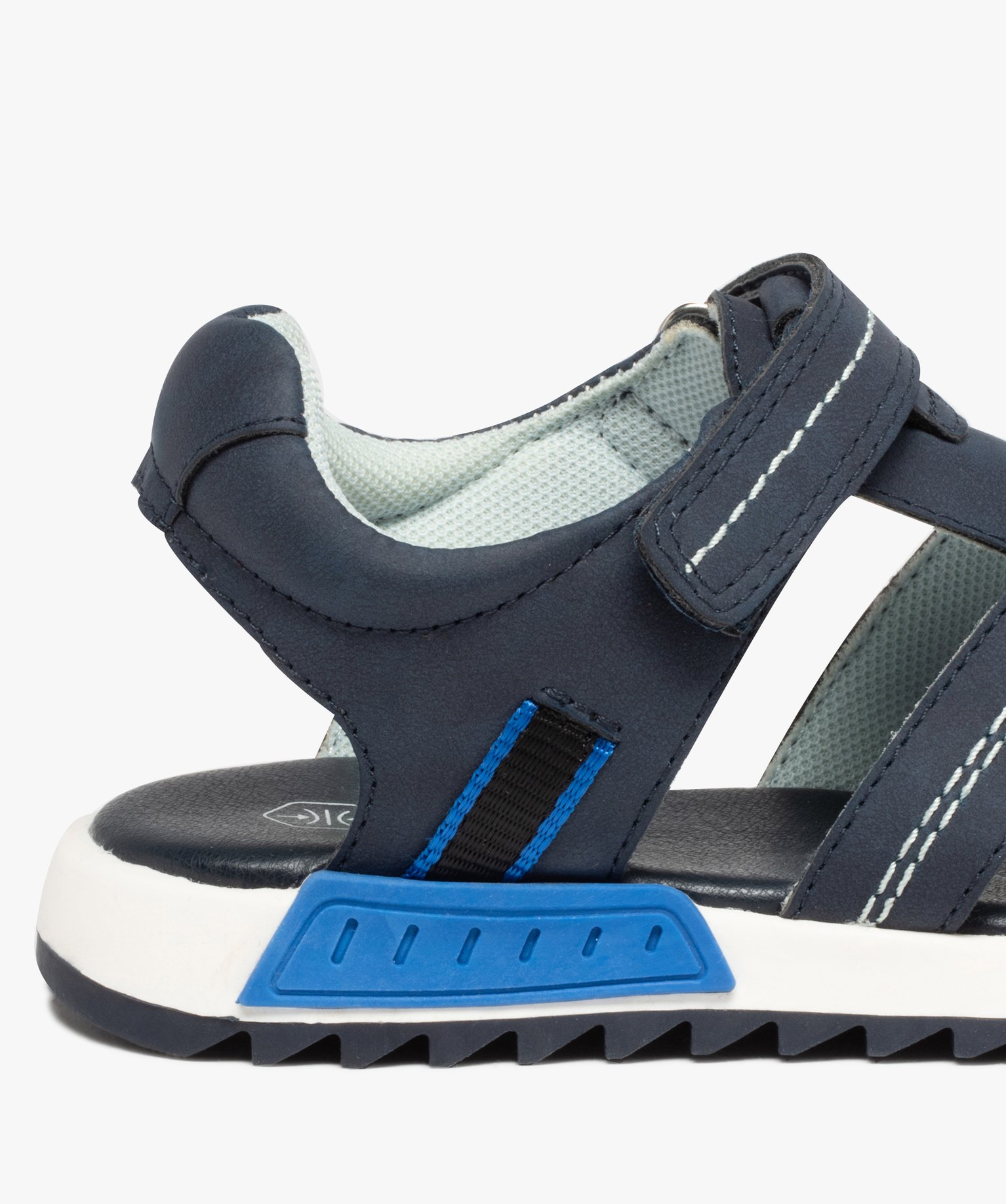 Sandales Garçon unies à brides multiples marine | GEMO
