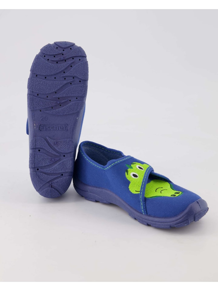 Fischer Hausschuhe in Blau günstig kaufen