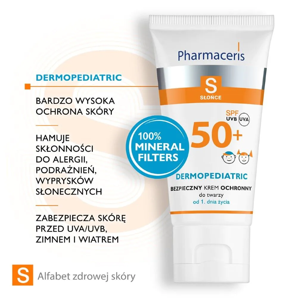 Pharmaceris S Safe заштитна крема за лице за децу SPF50+