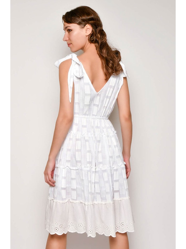 H.H.G. Kleid in Weiß günstig kaufen
