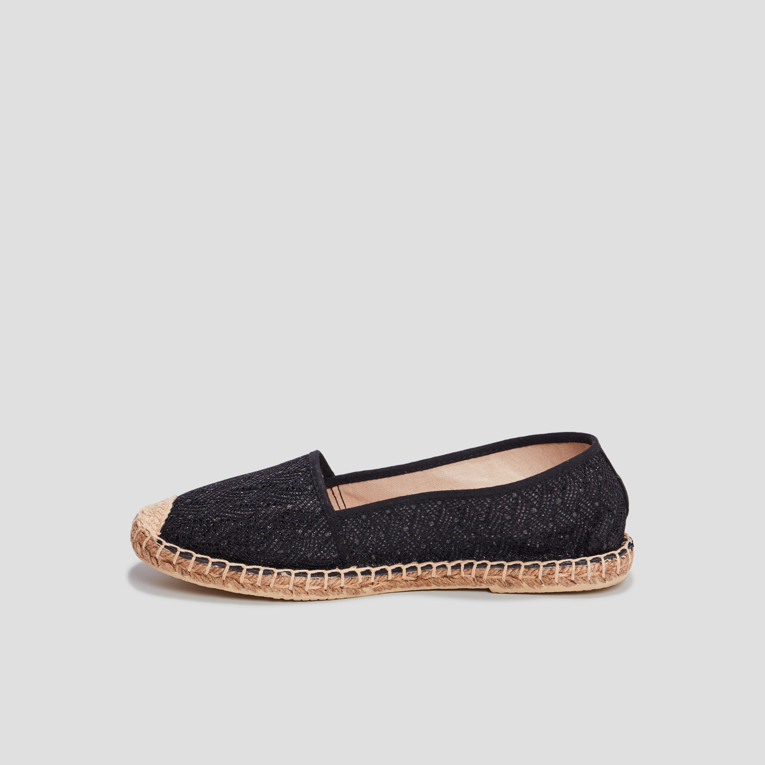 Espadrilles à sequins noir femme | La Halle