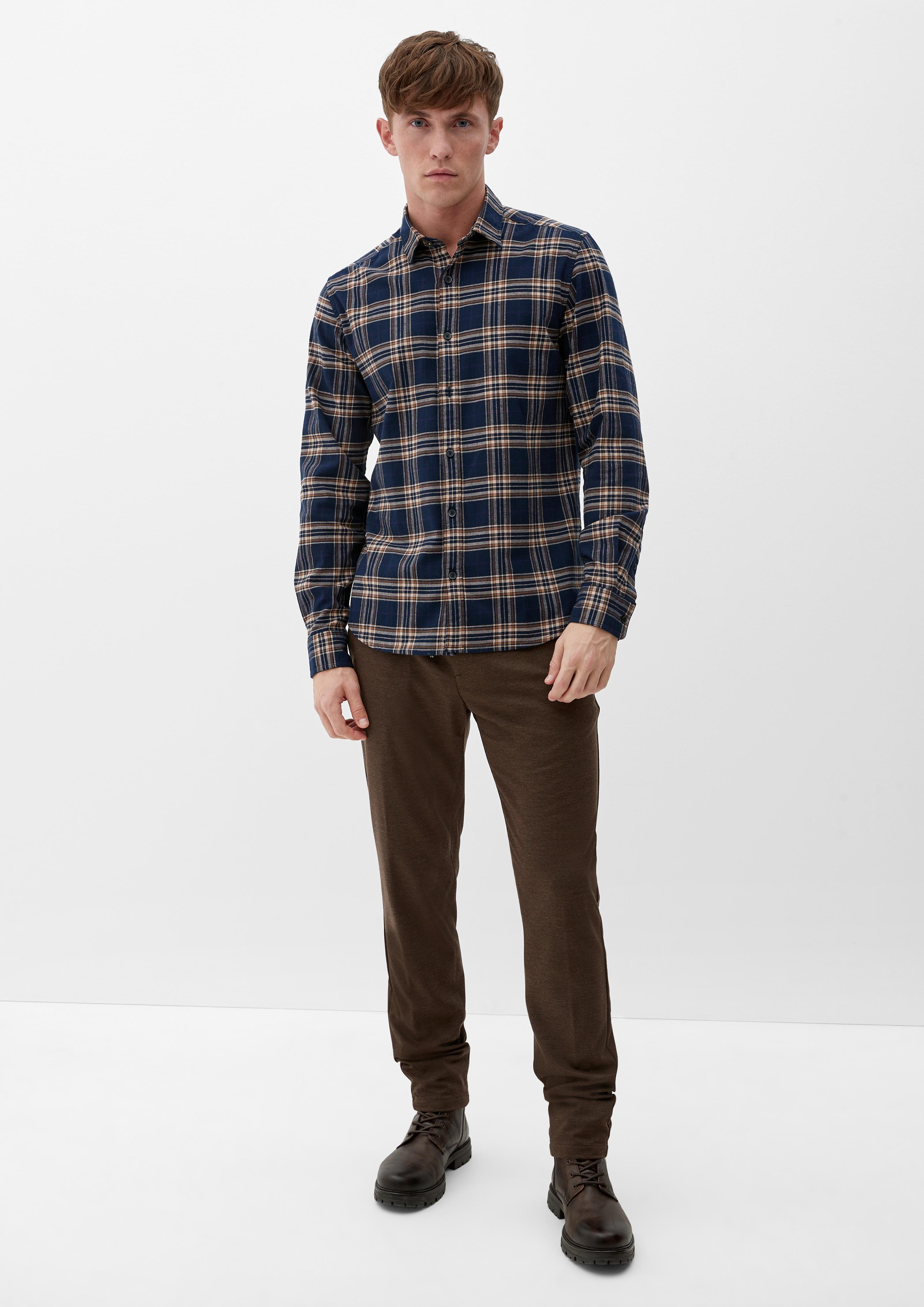 Slim: Langarmhemd aus Twill  2123400-58N1