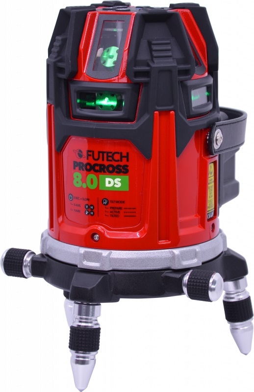 Futech 044.80G Procross 8.0 DS Zelený krížový laser 8 čiar