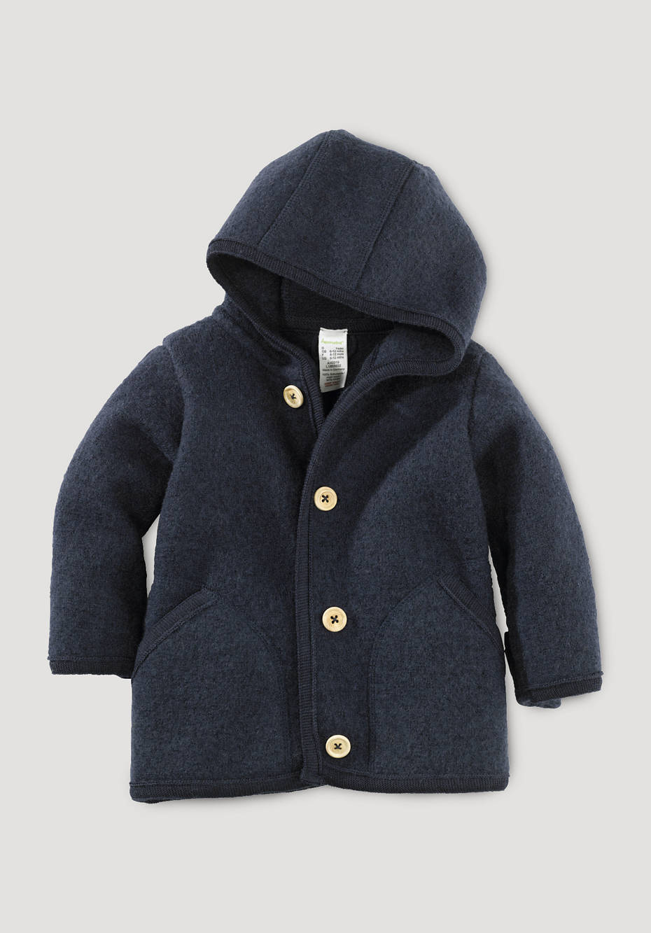 Walkjacke aus reiner Bio-Merinowolle