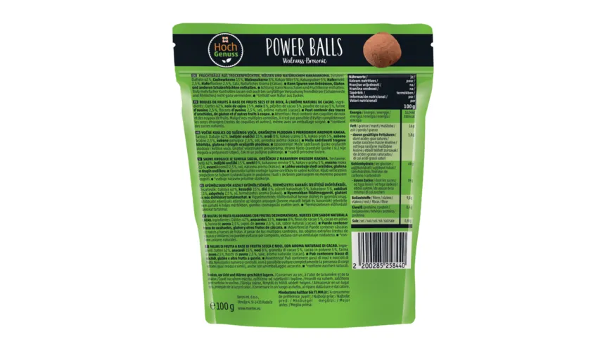 Hochgenuss Power Balls Walnuss-Brownie 100 g