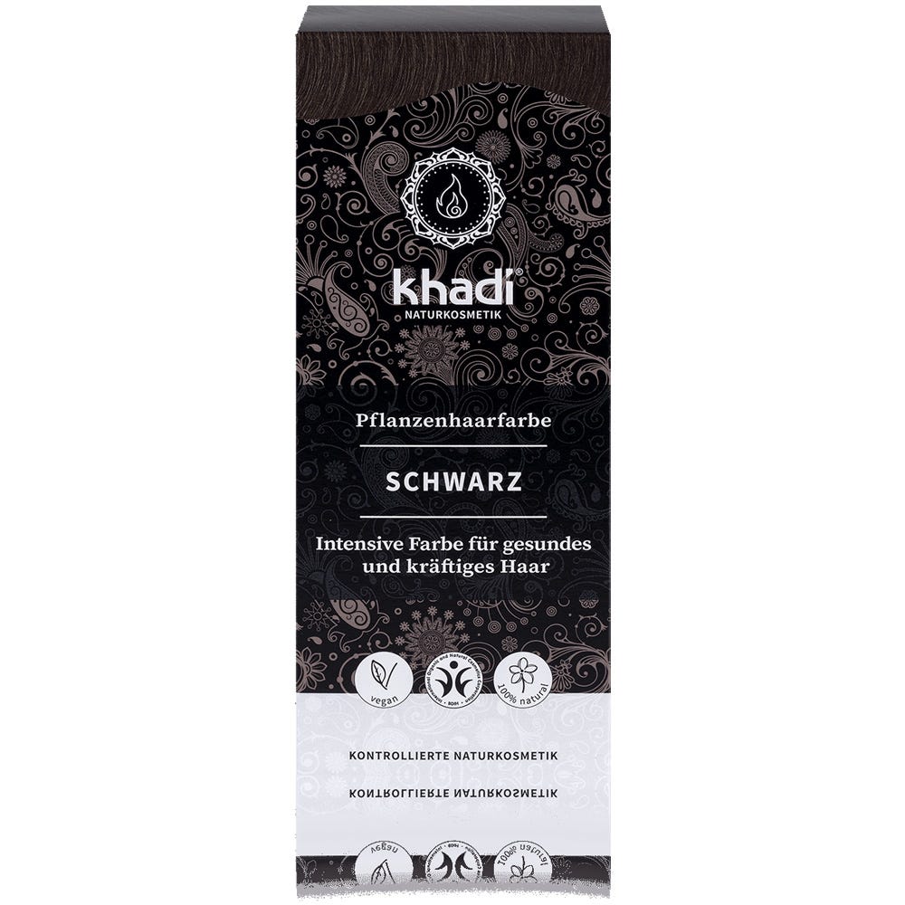 Khadi Pflanzenhaarfarbe Schwarz 100 g
