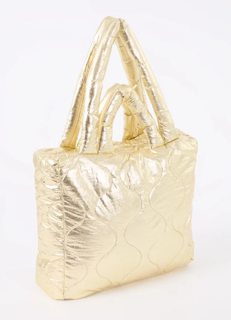 Bolsa de compras acolchoada Summum com acabamento metálico