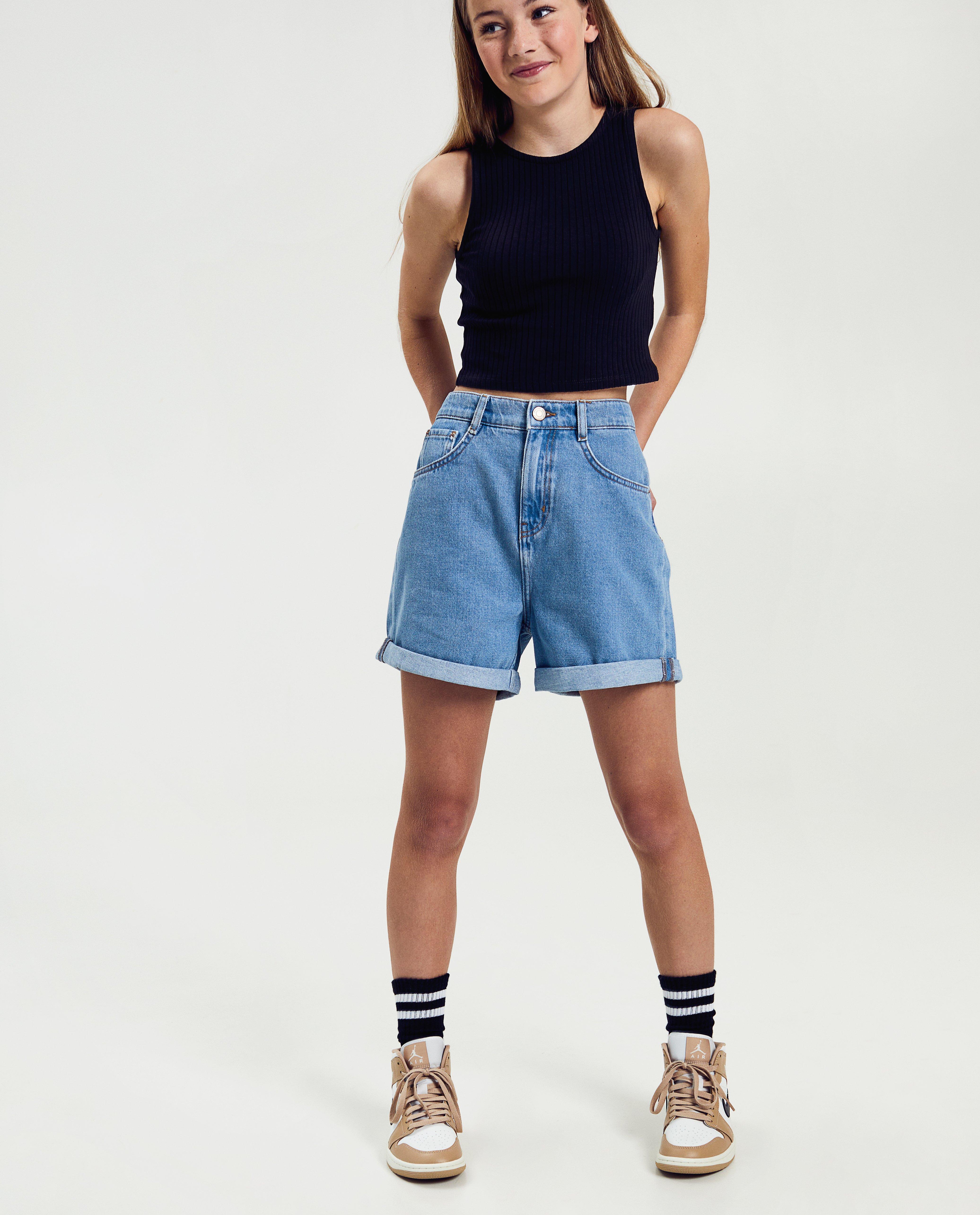 Pantaloni scurți din denim albastru deschis Groggy, albastru deschis