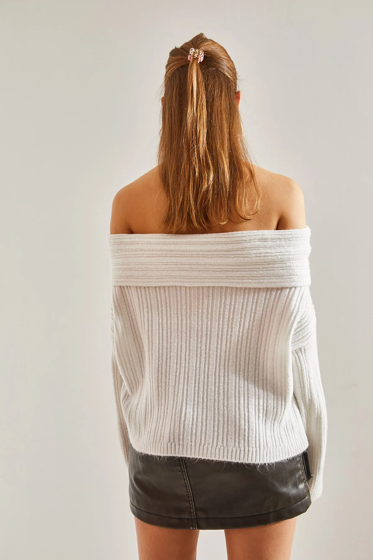 Bianco Lucci  Damenpullover mit Rüschenkragen