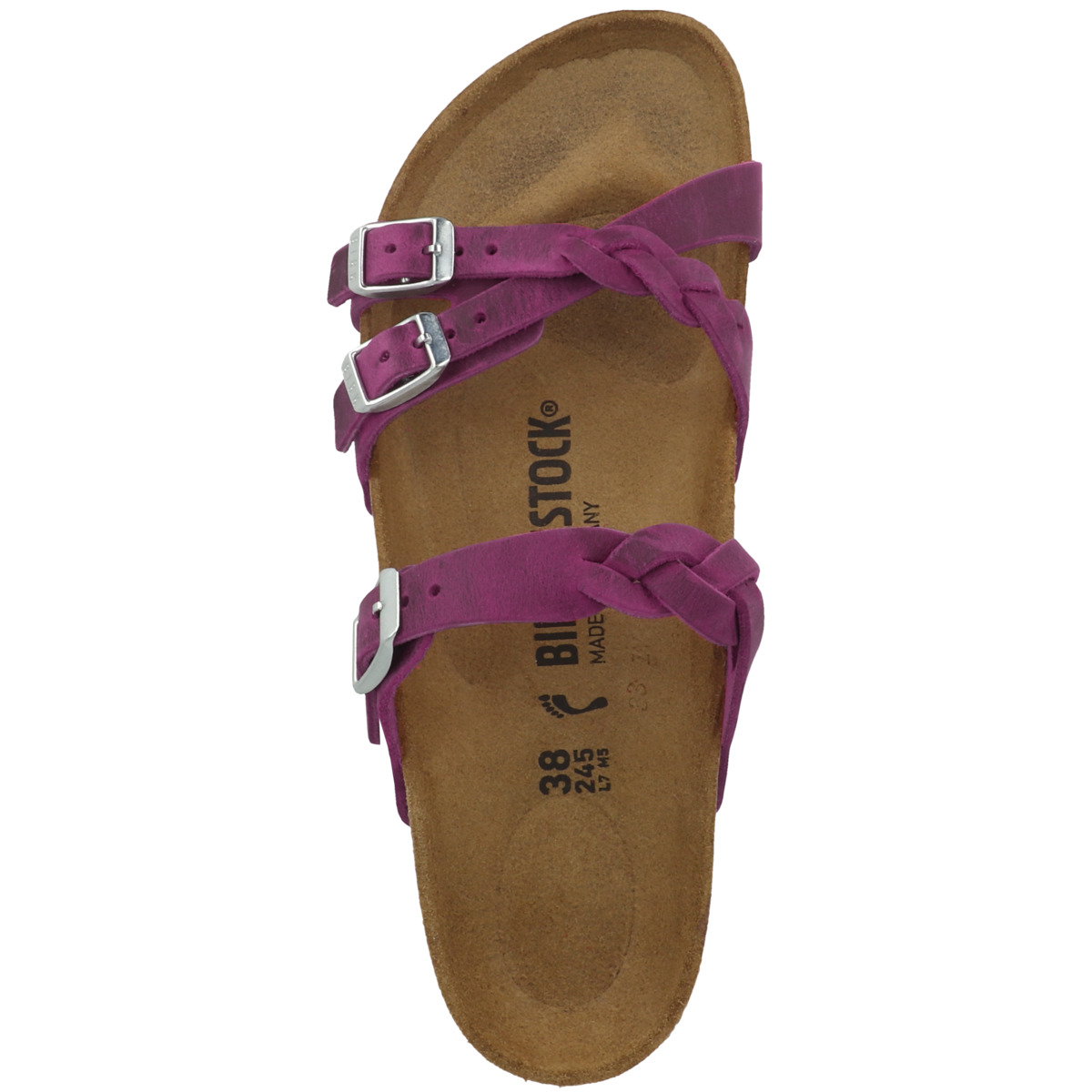 Birkenstock Franca geöltes Naturleder normal Sandale pink