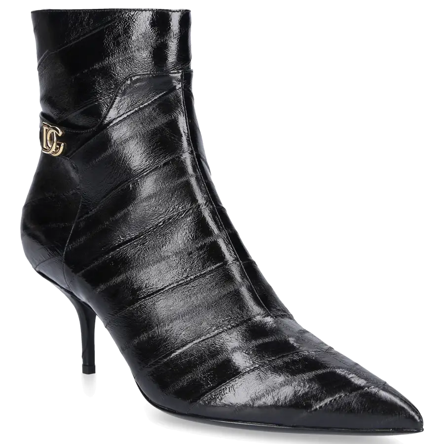 Dolce & Gabbana - Stiefeletten DG Aal Logo schwarz - schwarz