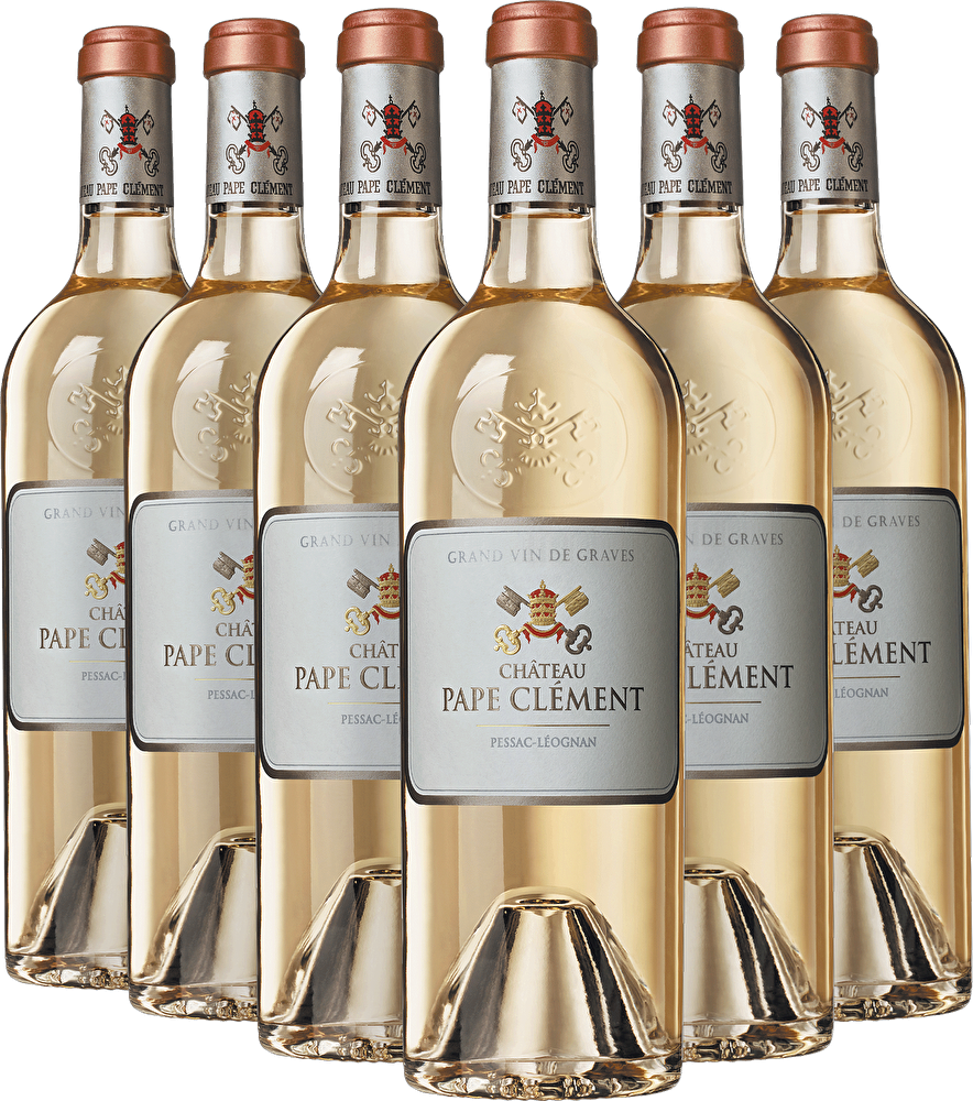 Château Pape Clément 6 Flaschen Château Pape Clément Blanc Grand Cru Classé 2022 in Holzkiste