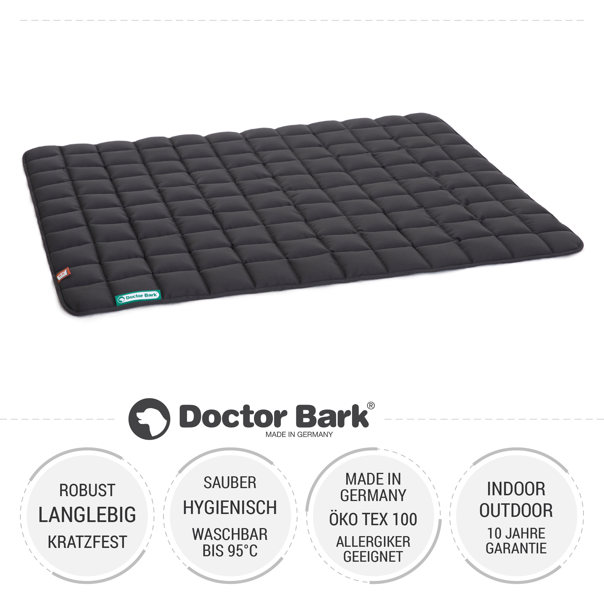 Doctor Bark Hundedecken Doctor Bark Wendedecke grau/ grün XL