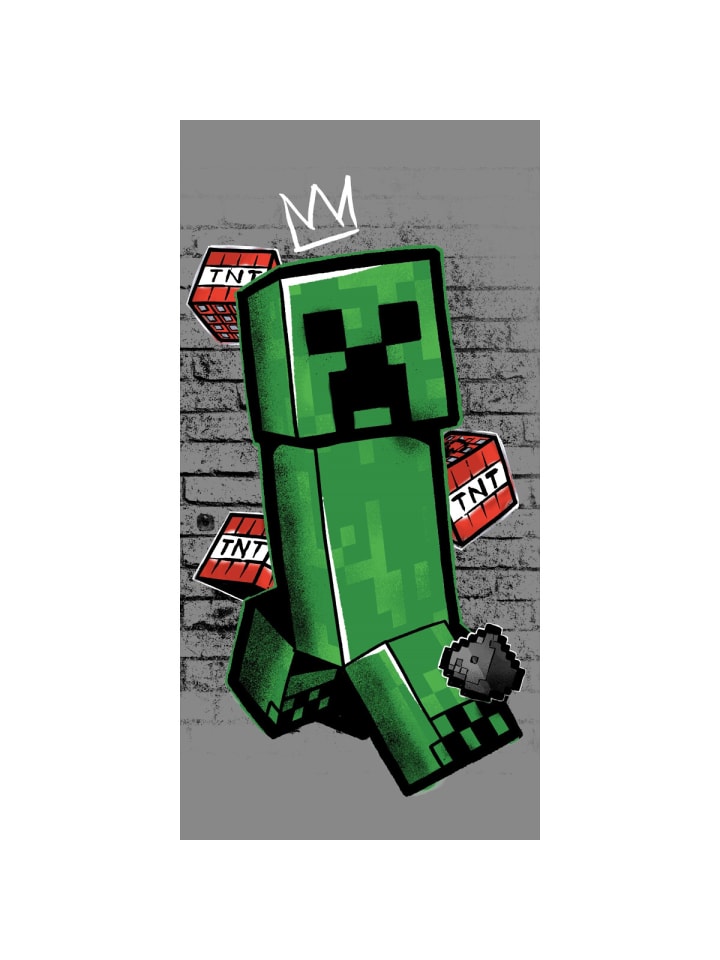 Minecraft Minecraft Baumwolle Strandtuch Frottee Badetuch mit Premium Druck in Mehrfarbig günstig kaufen 70 x 140 cm