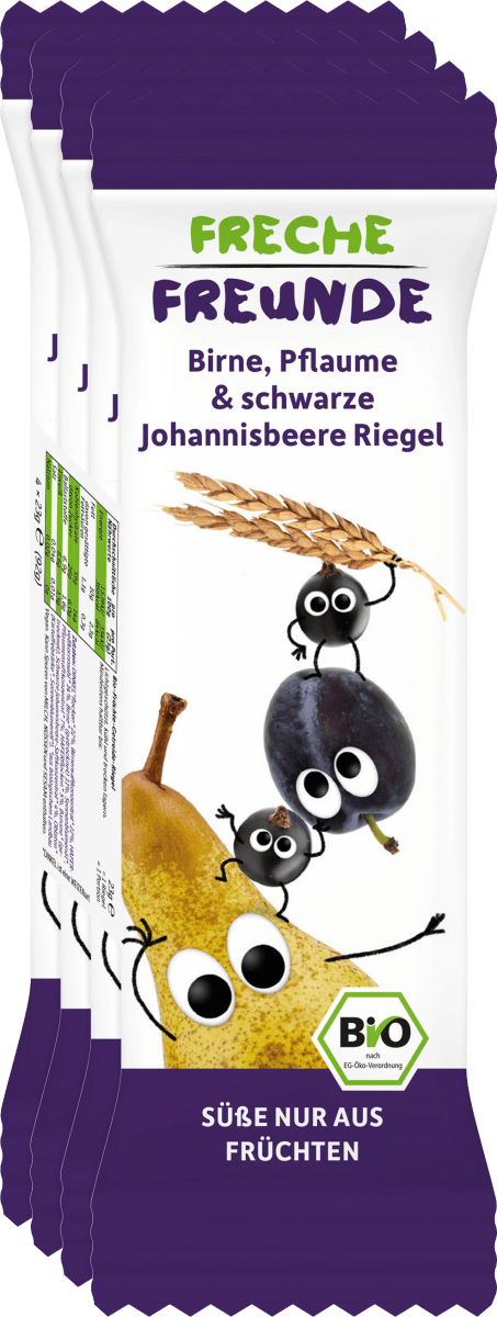 Fruchtriegel mit Getreide Birne, Pflaume & Brombeere ab 1 Jahr, 4x23g, 92 g