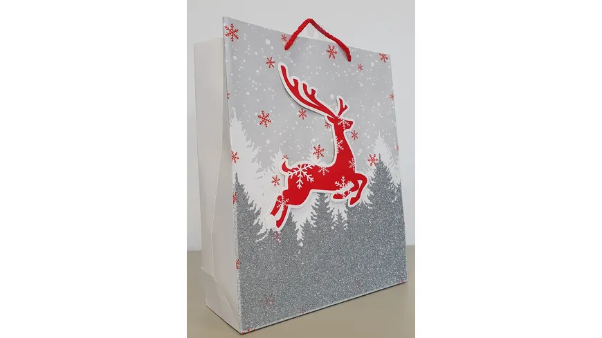 Geschenktüte Rentiere gross 32x26x10cm
