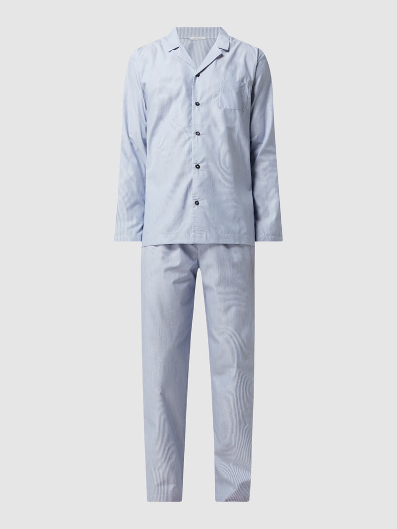 Pyjama aus Baumwolle in blau