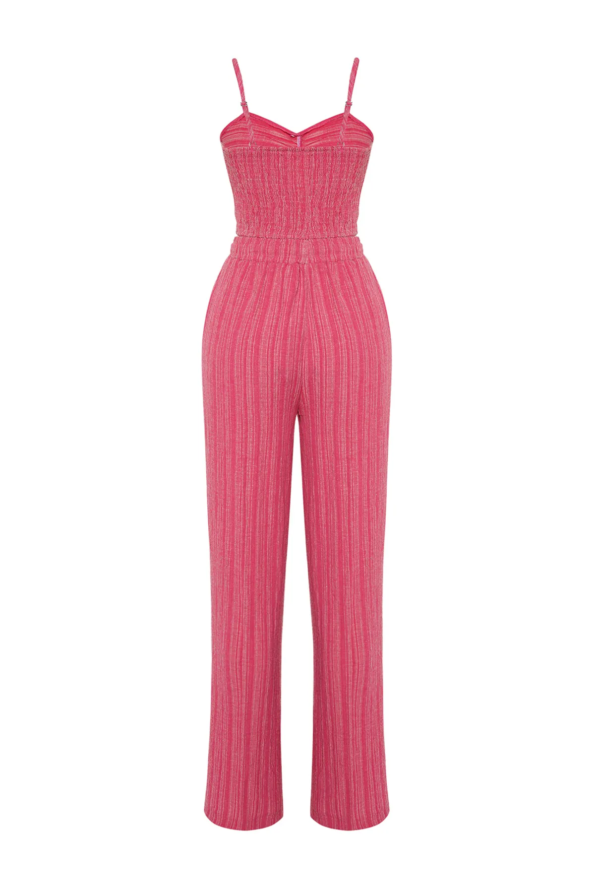 Trendyol Collection  Fuchsia gewebtes Blusen-Hosen-Set TBESS24AU00076