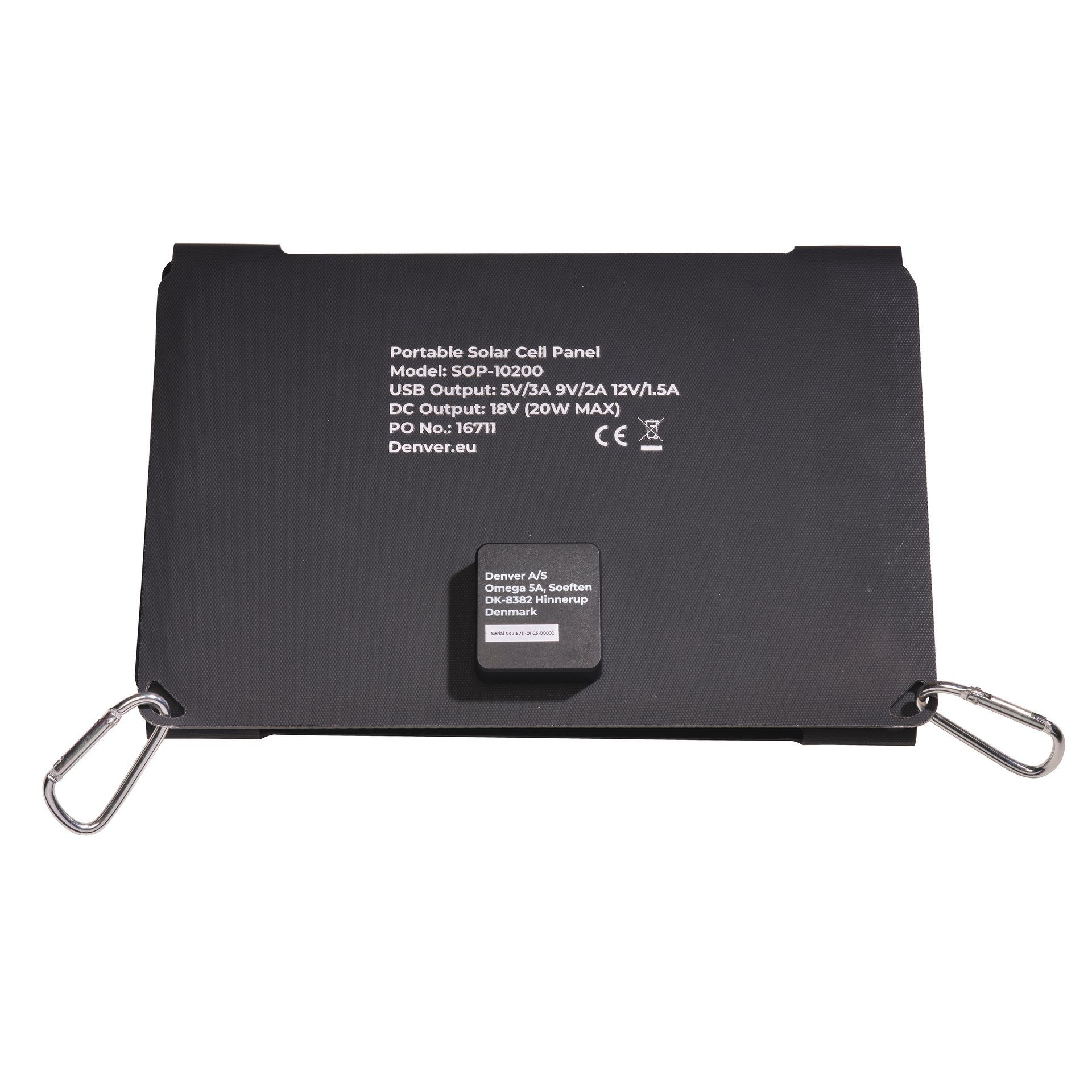 Denver 20W Solarpanel SOP-10200 Solarladegerät