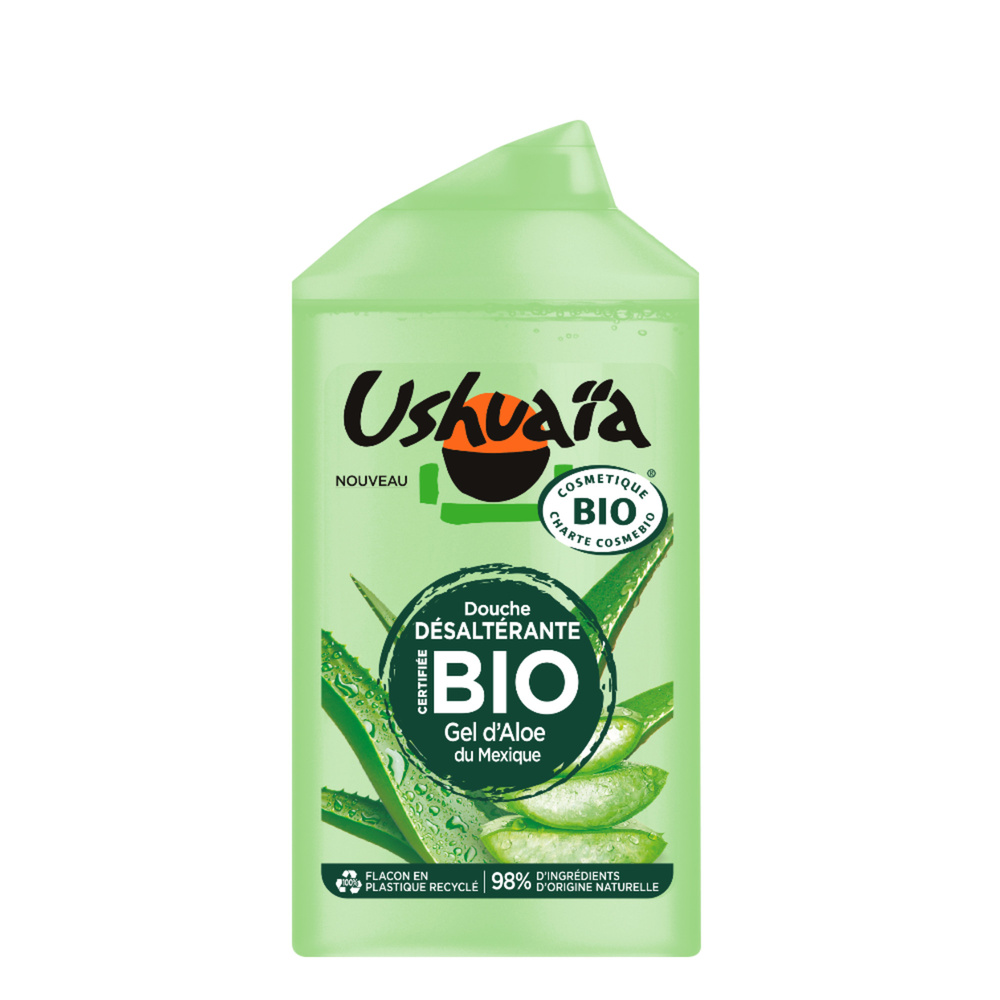 ushuaïa Ushuaïa Douche Désaltérante Gel d'Aloe du Mexique Bio 300ml Gel douche Aloe BIO