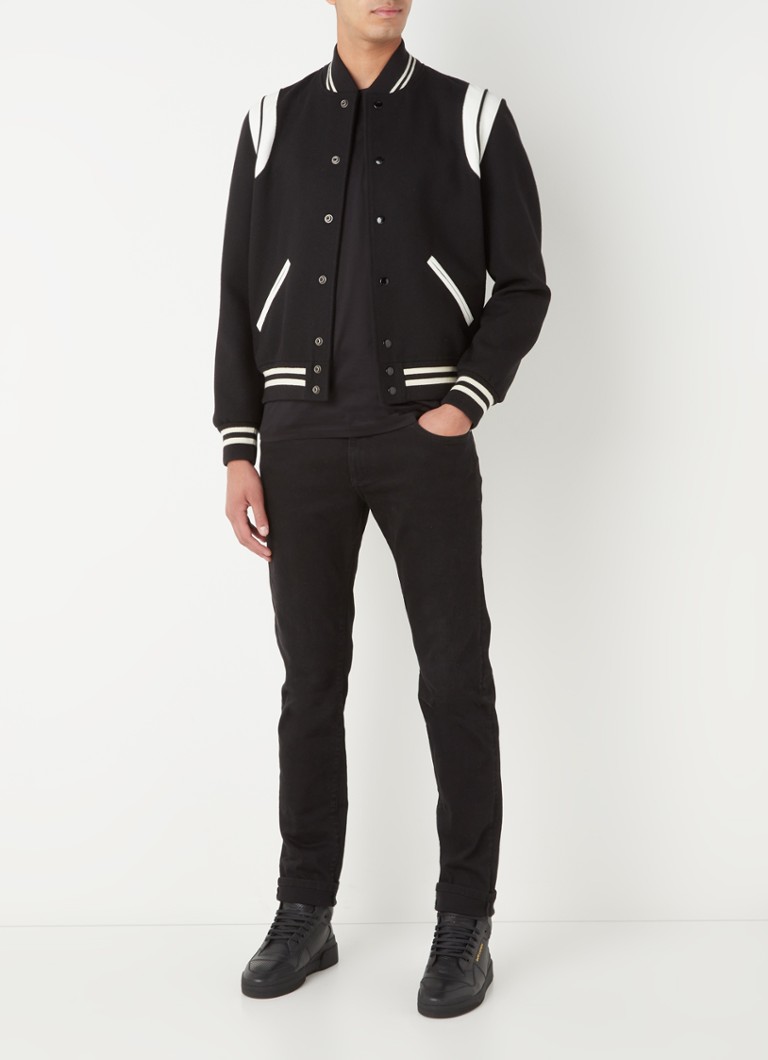 Μπουφάν bomber από μείγμα μαλλιού Saint Laurent με πλαϊνές τσέπες