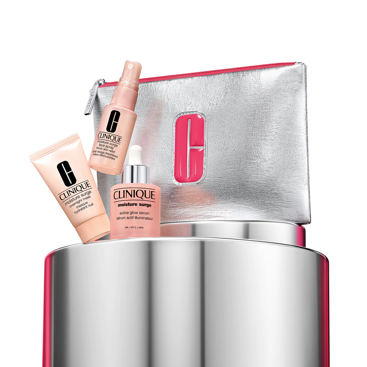 Set de îngrijire a pielii Moisture Surge - Strălucire peste tot - Set hidratant, Ser facial hidratant