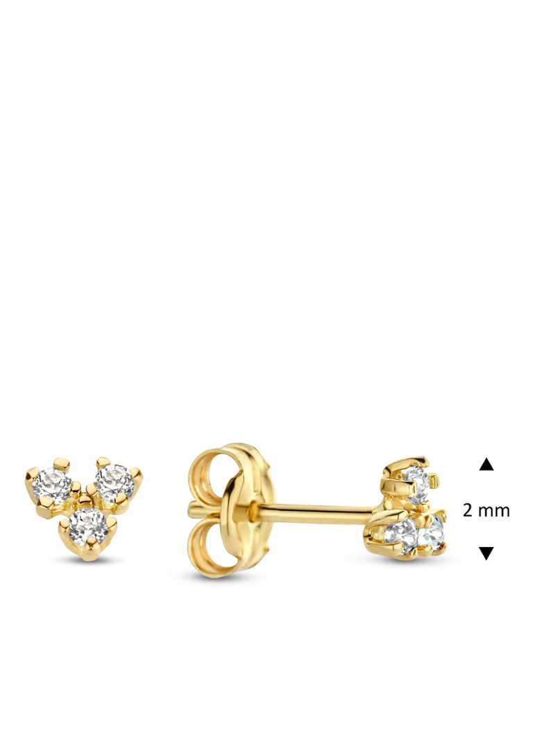 Cercei triunghiulari Jackie Miró din aur galben de 14k cu topaz